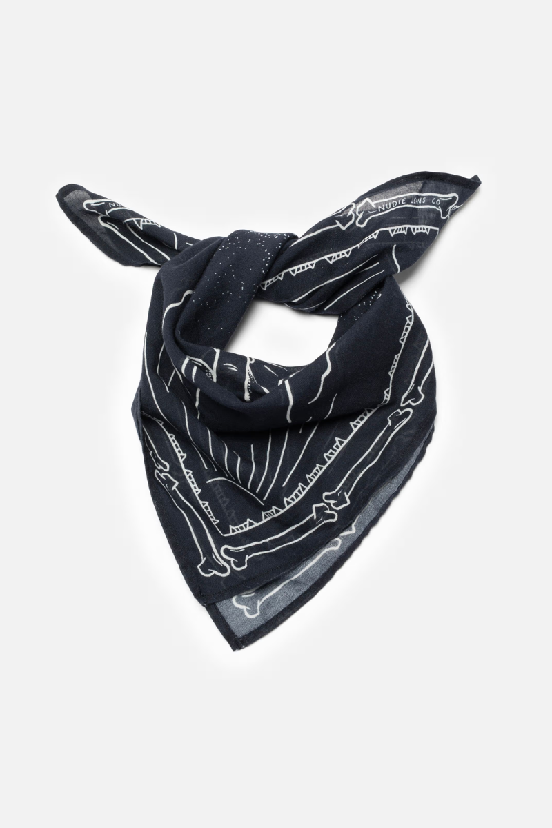 Nudie Jeans Ingrid Bandana Double Cross - blue