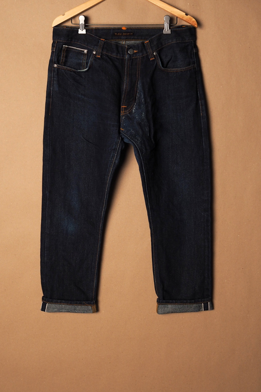 Jeans Repair Nudie Jeans Trade In Nudie Jeans Brute Knut Navy