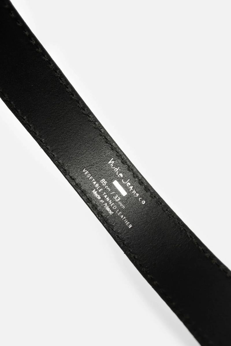 Nudie Jeans Faux Reptile Leather Belt - black