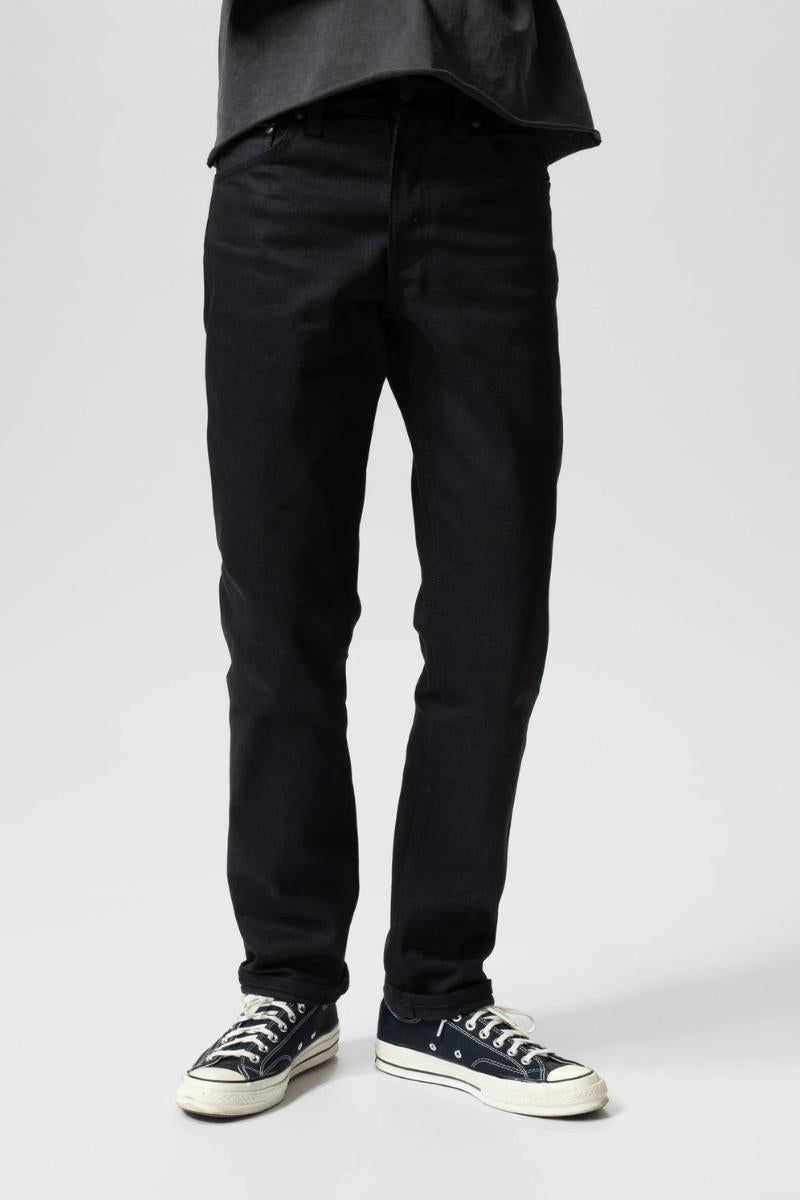 Miesten mustat selvedge farkut