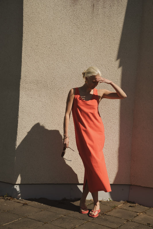 OUNCE garments Ellen Maxi Dress - red