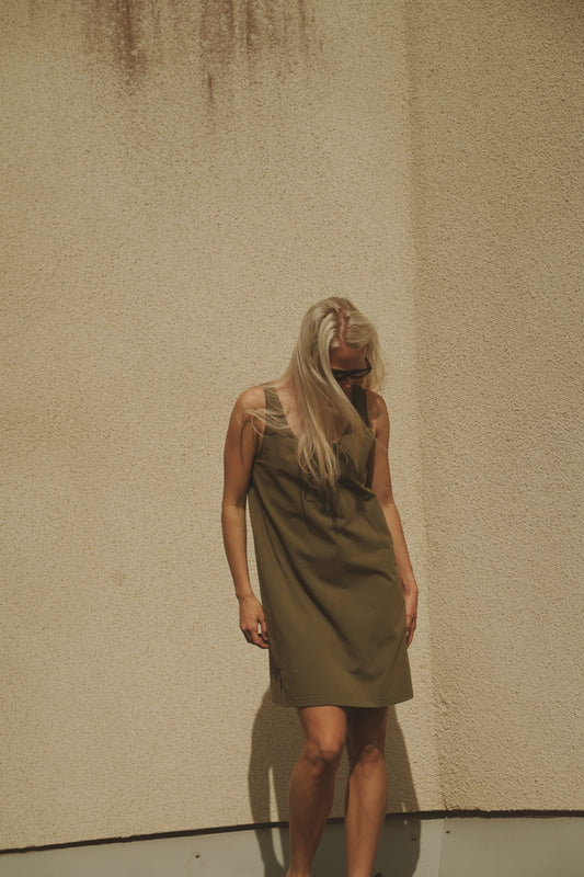 OUNCE garments Ellen short dress - green