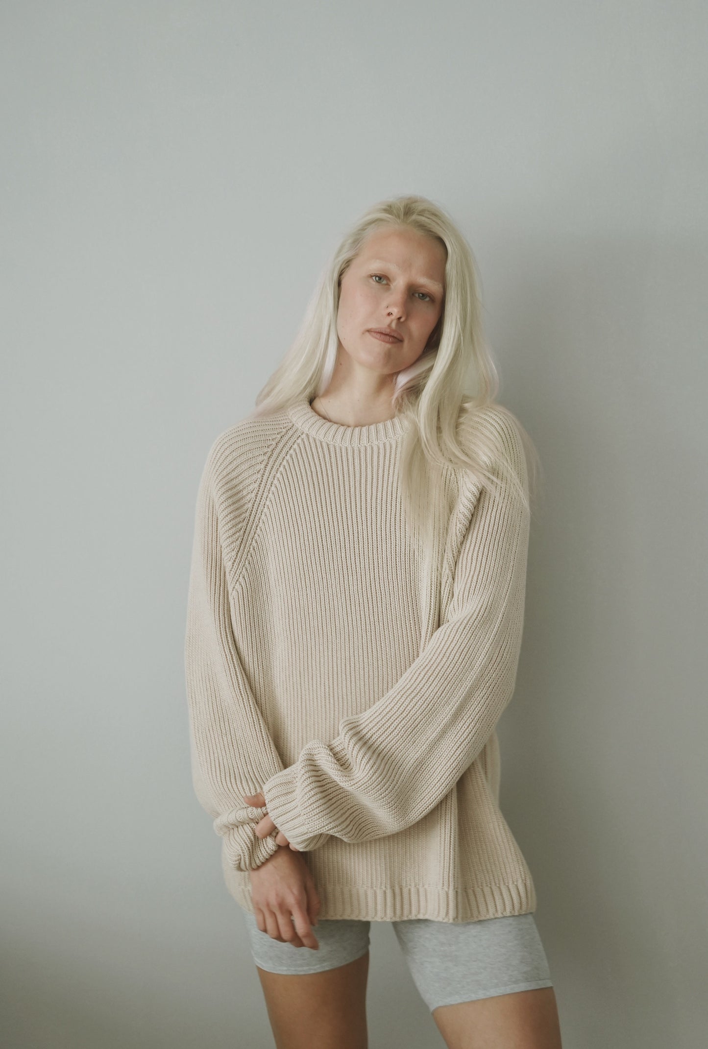 OUNCE garments Eva Cotton knit - sand