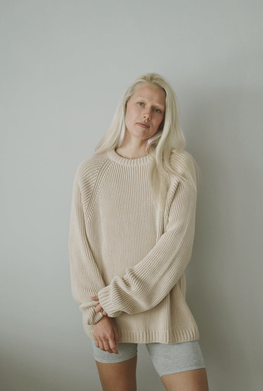 OUNCE garments Eva Cotton knit - sand
