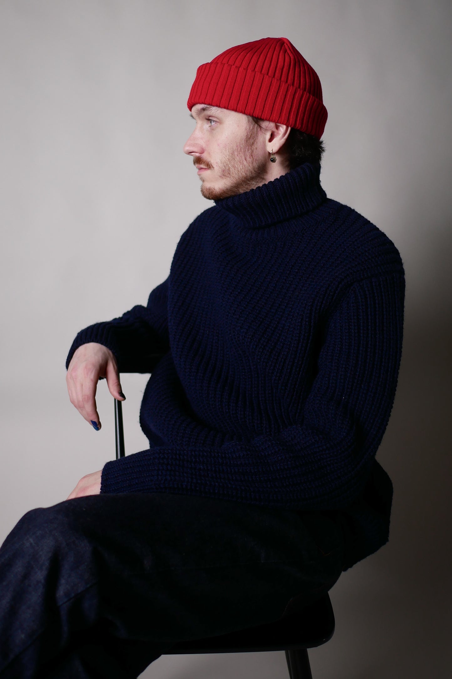 OUNCE garments Harbour merino beanie - red