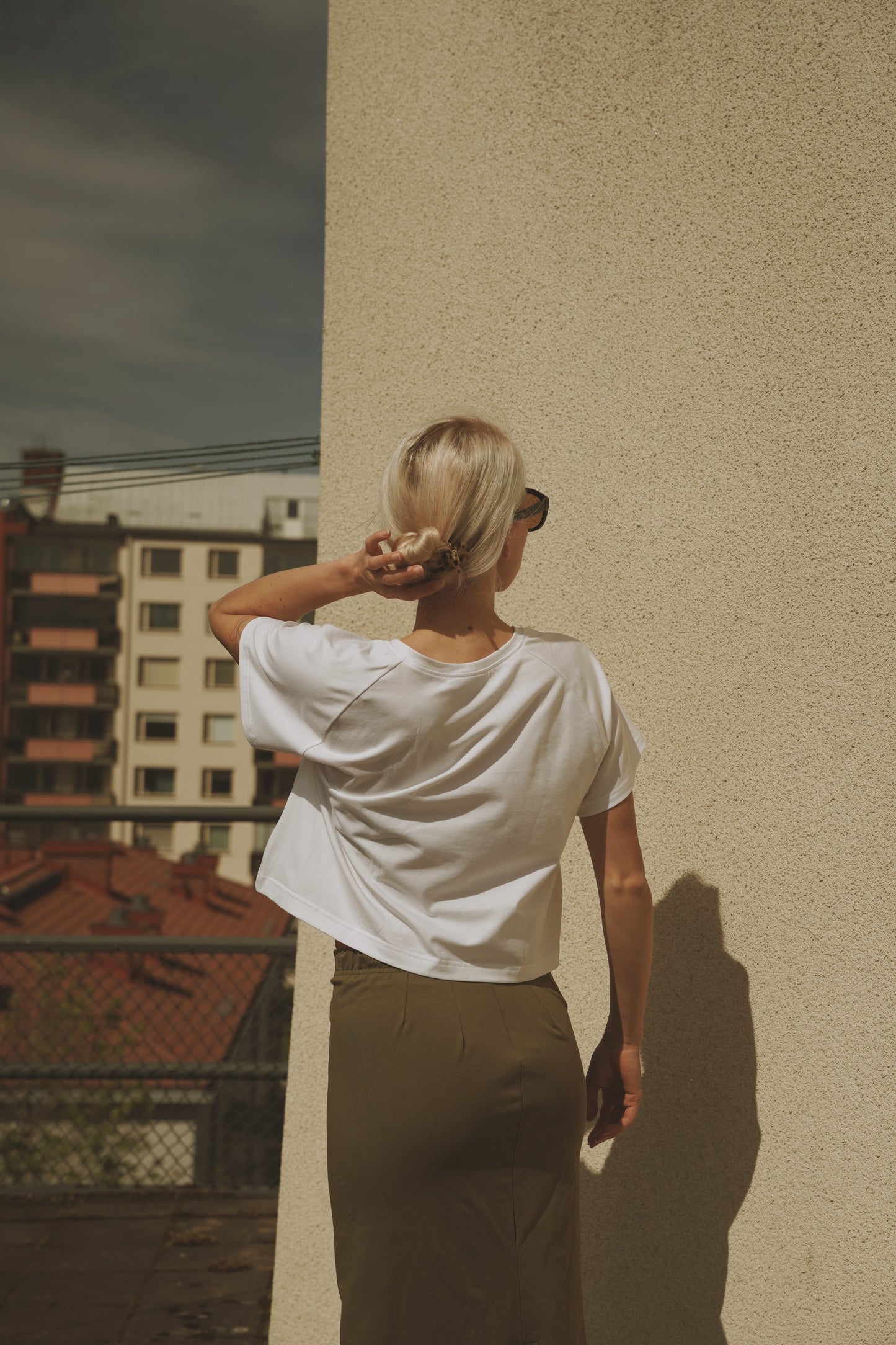 OUNCE garments Mette Crop tee - white