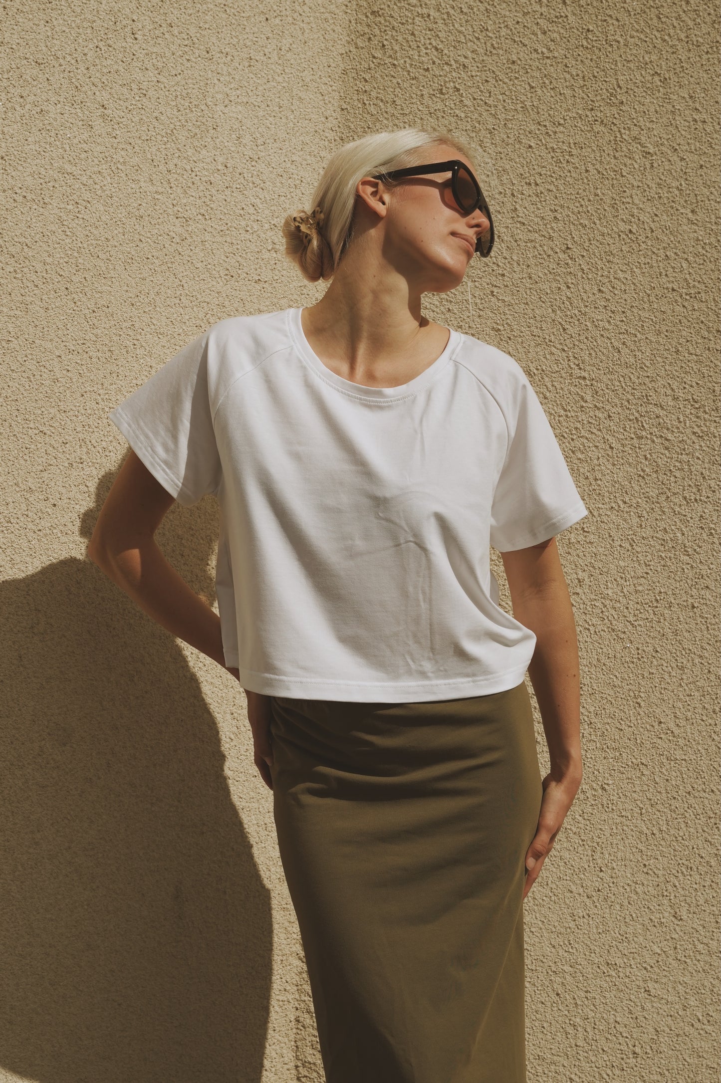 OUNCE garments Mette Crop tee - white