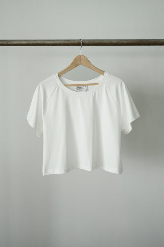 OUNCE garments Mette Crop tee - white