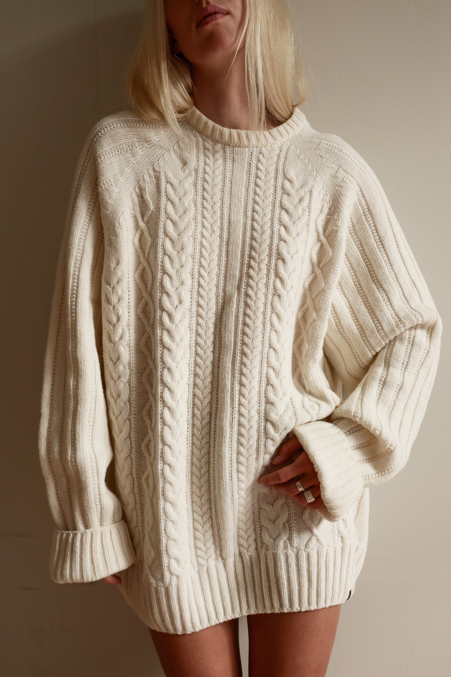 OUNCE garments Rope Sweater wmn - white