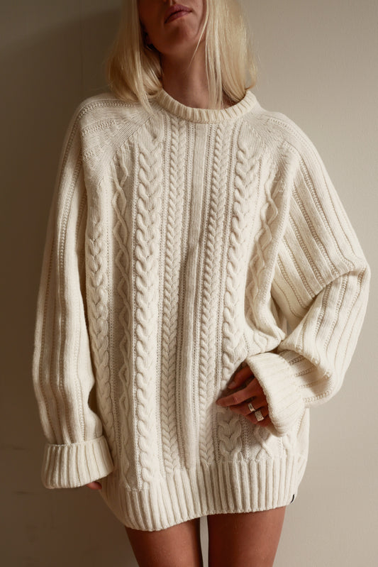 OUNCE garments Rope Sweater wmn - white