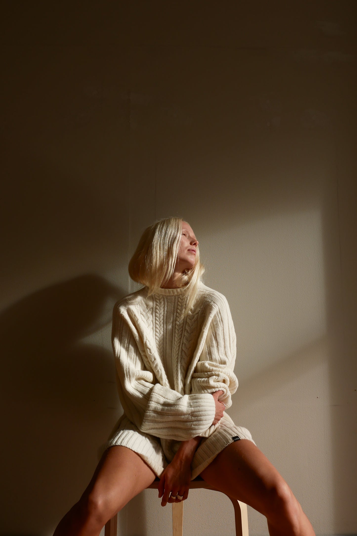 OUNCE garments Rope Sweater wmn - white