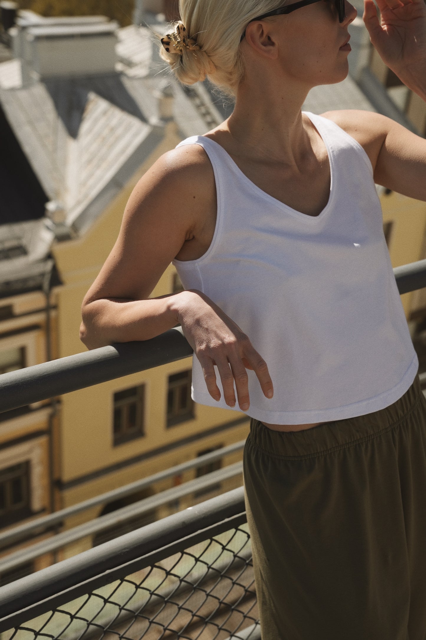 OUNCE garments Saga top - white