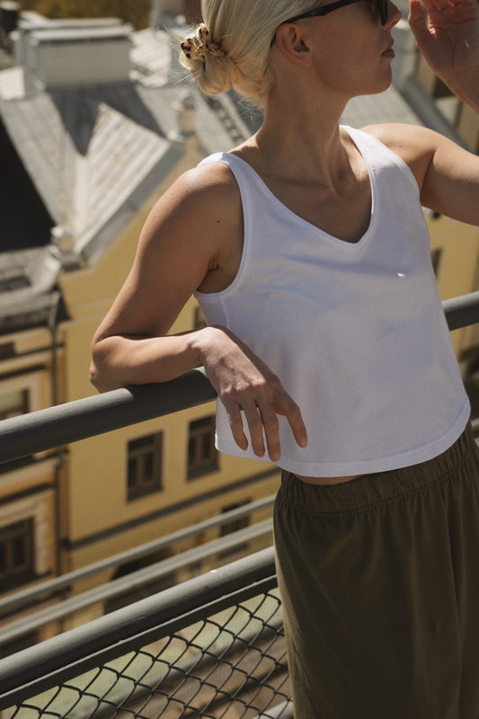 OUNCE garments Saga top - white
