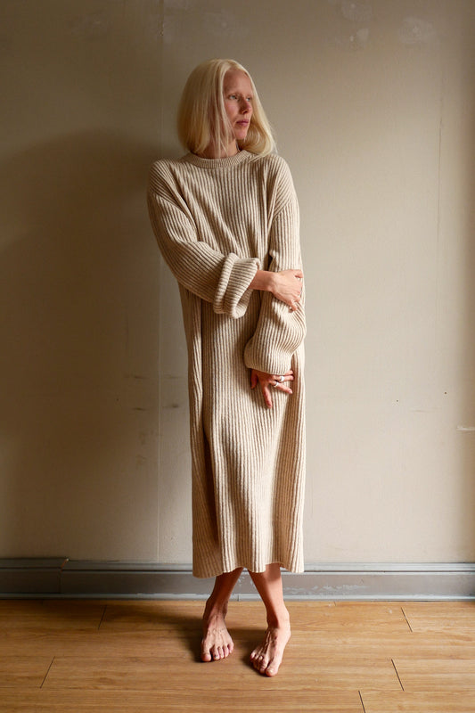 OUNCE garments Tide Wool Maxi dress - sand
