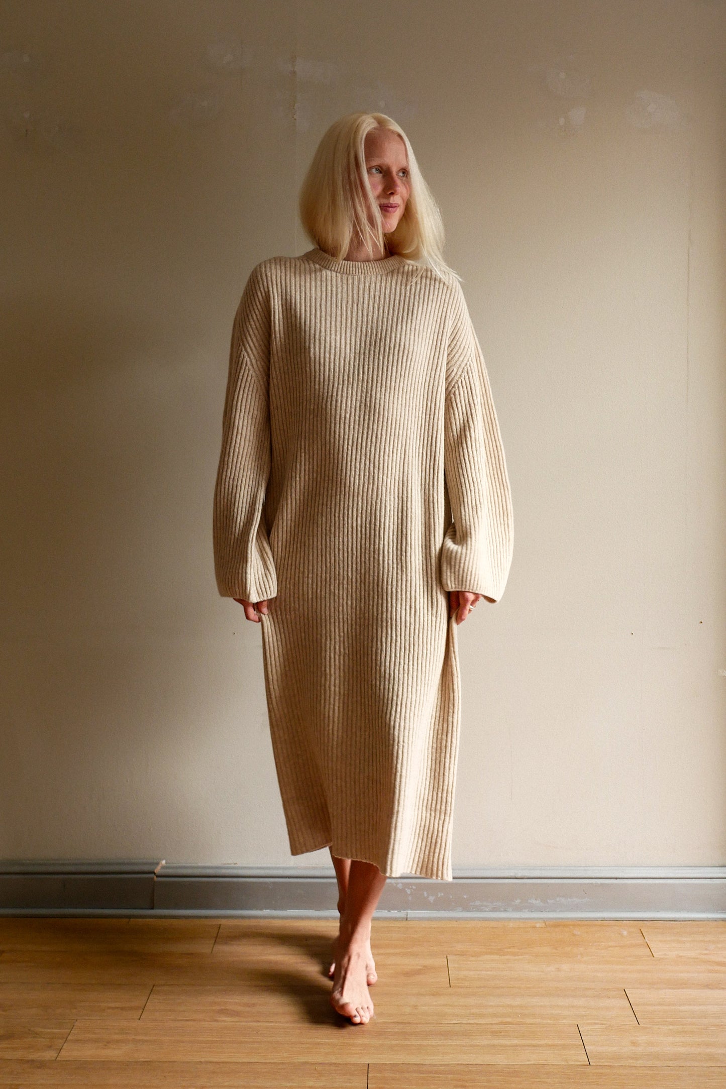 OUNCE garments Tide Wool Maxi dress - sand