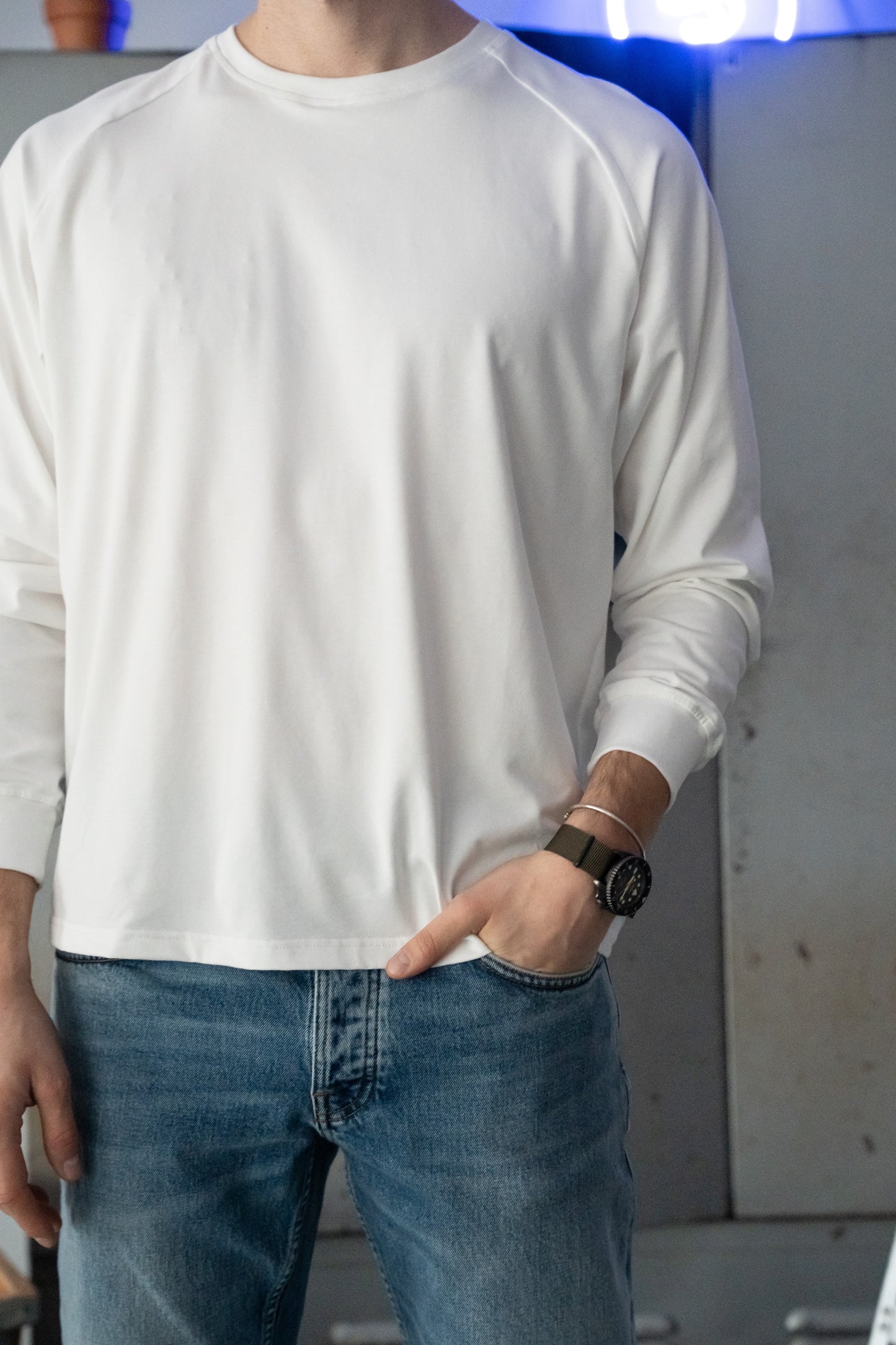 OUNCE garments Willy L/S - white