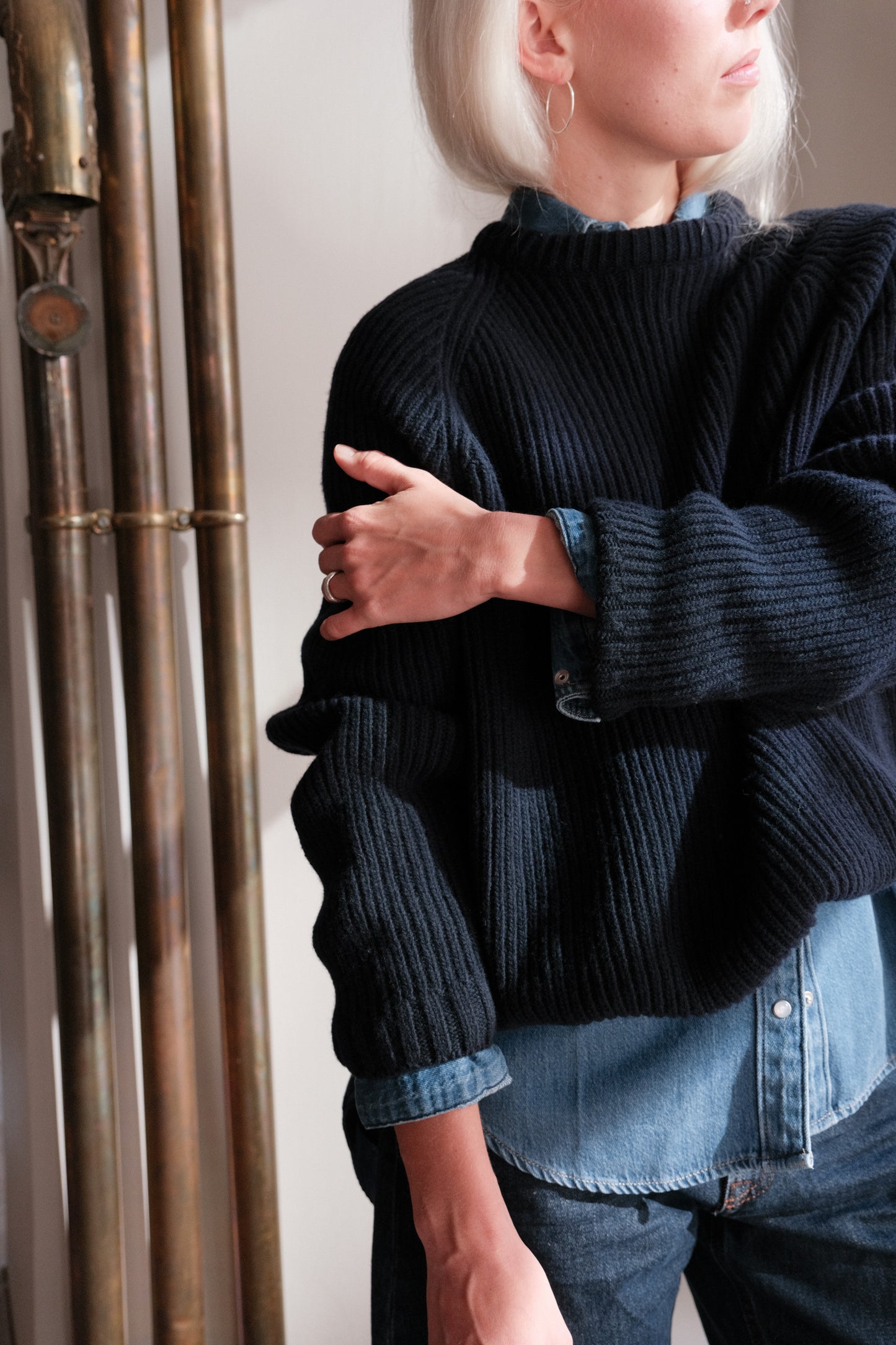 OUNCE garments Bon Sweater - navy