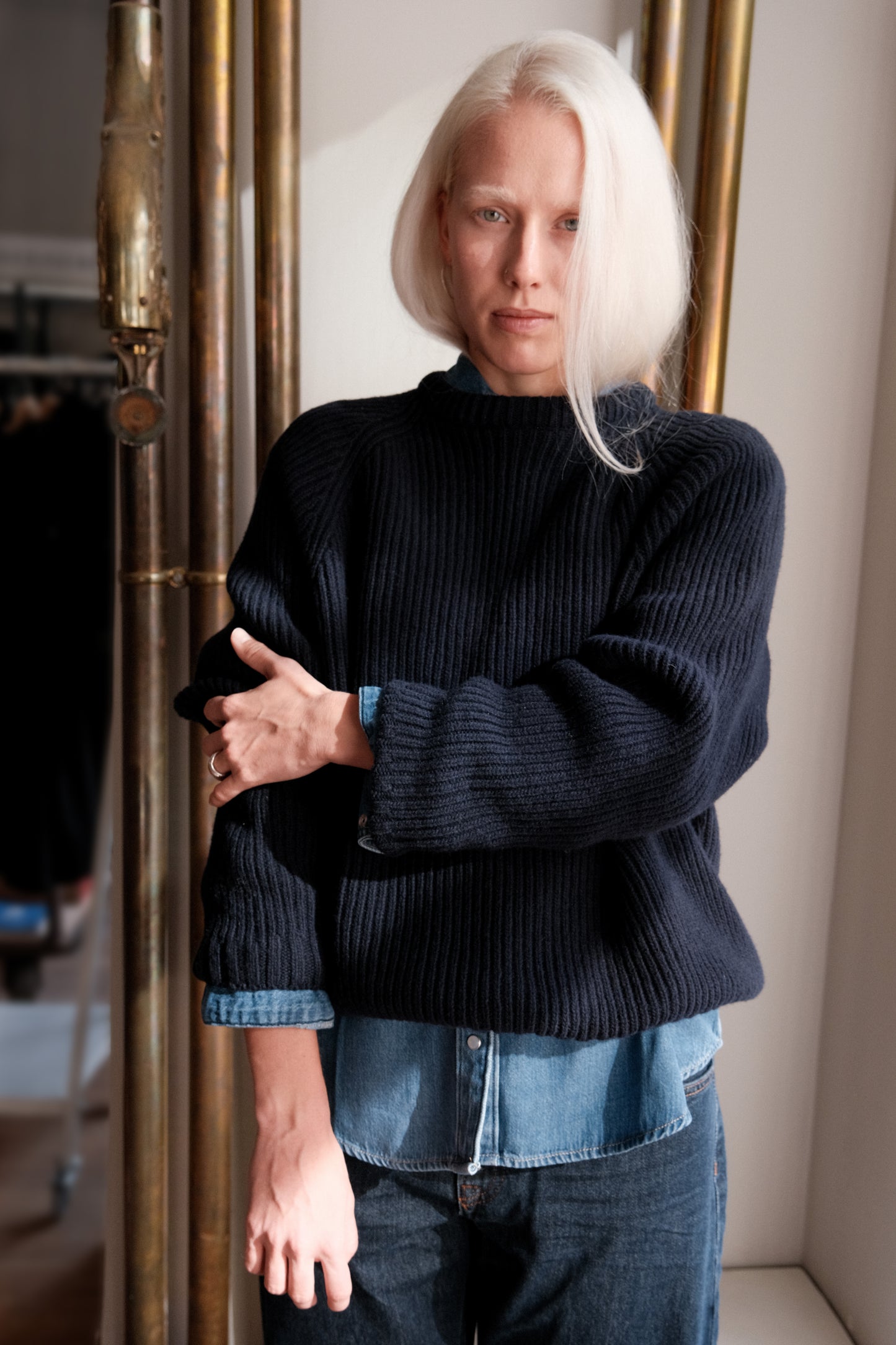 OUNCE garments Bon Sweater - navy