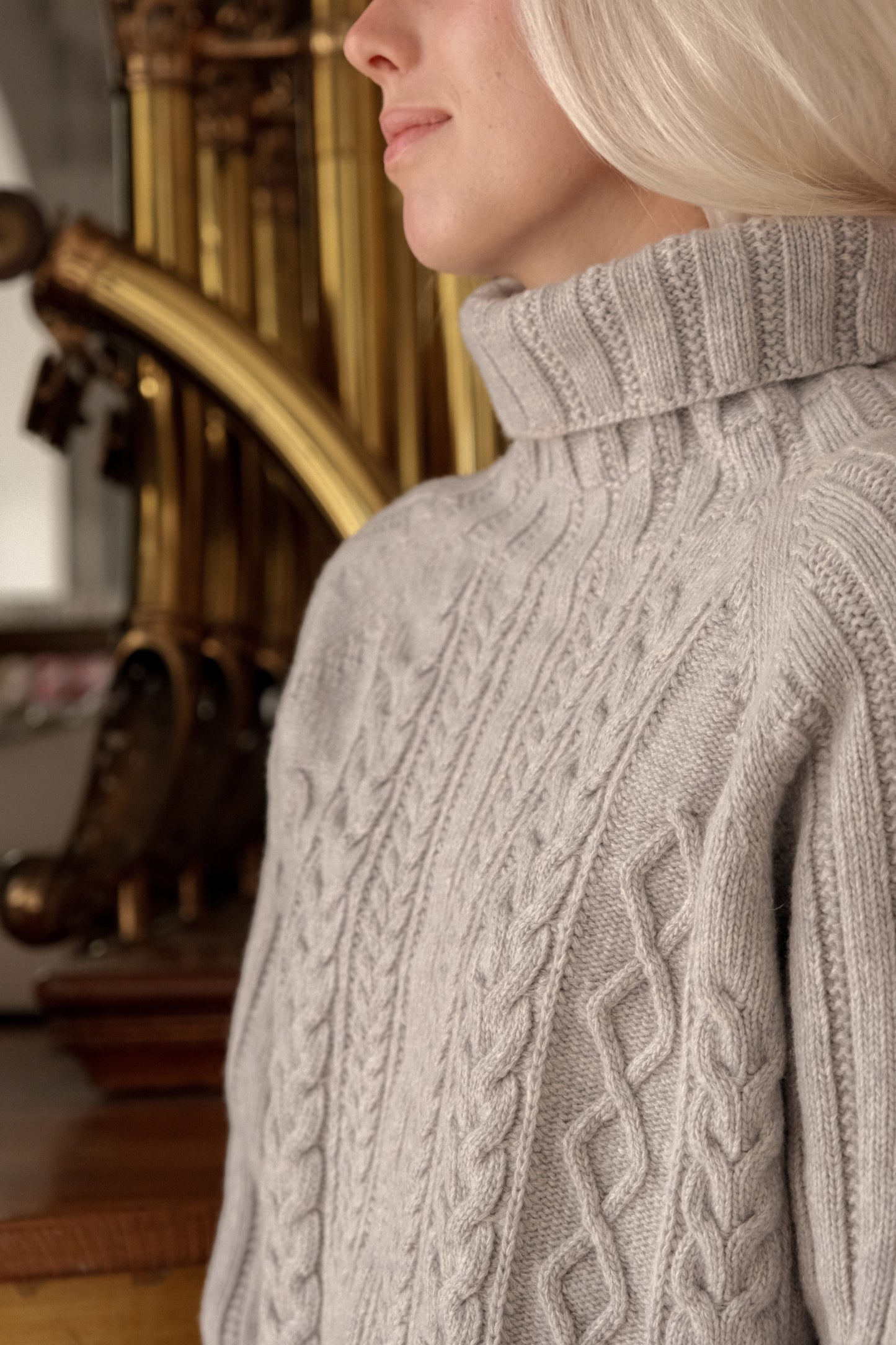 OUNCE garments Calm Turtleneck Sweater - grey melange