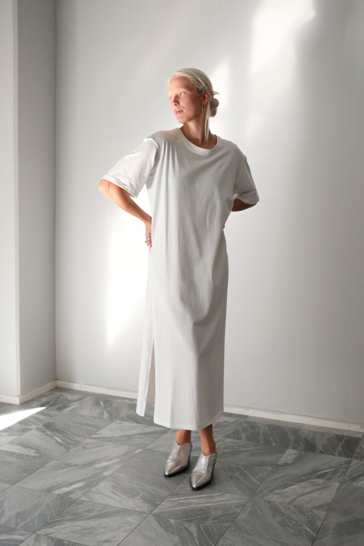 OUNCE garments Indie t-shirt dress - optical white
