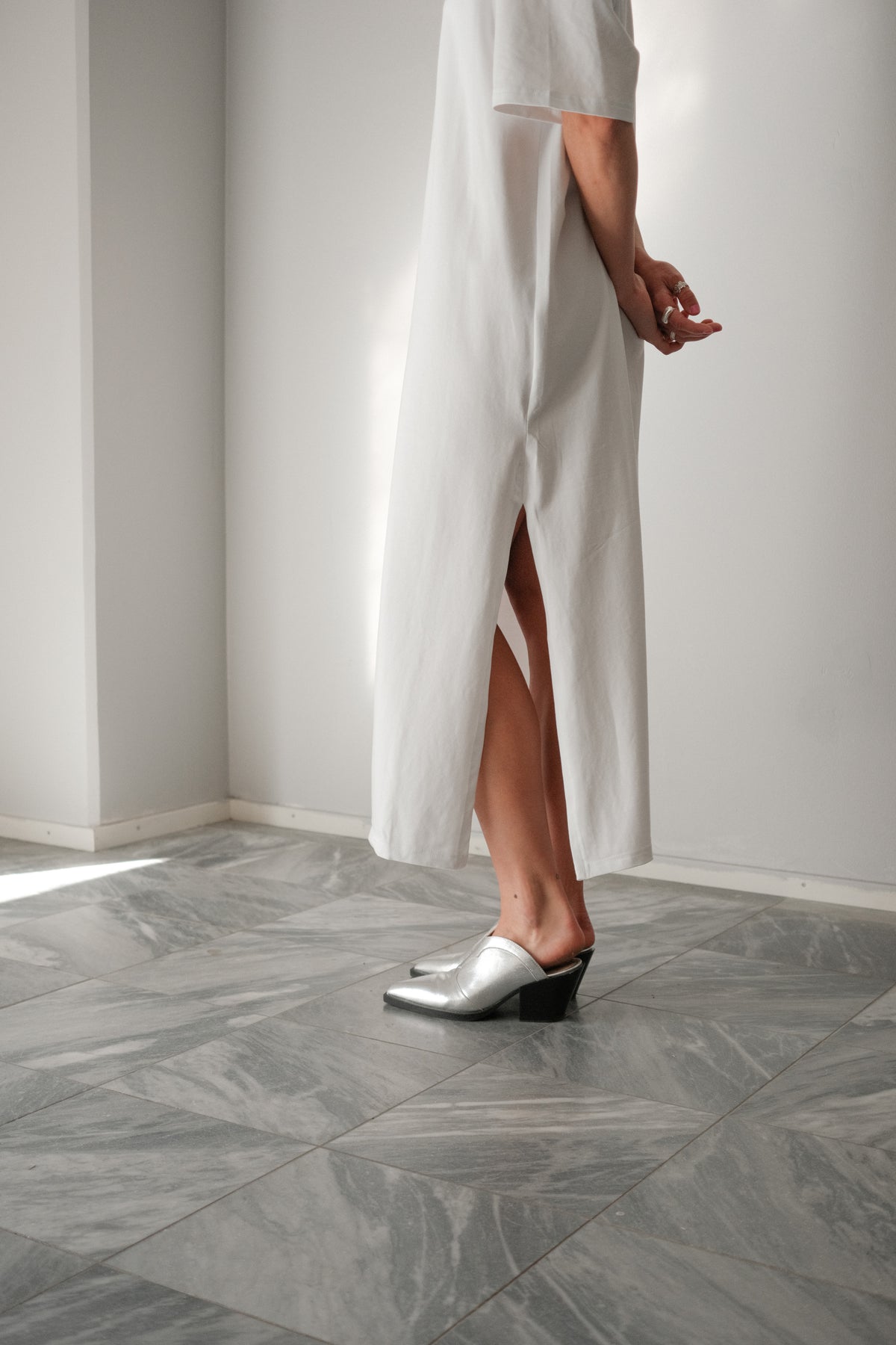 OUNCE garments Indie t-shirt dress - optical white