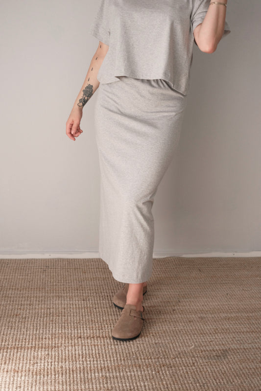 OUNCE garments Lin 2.0 skirt - grey melange