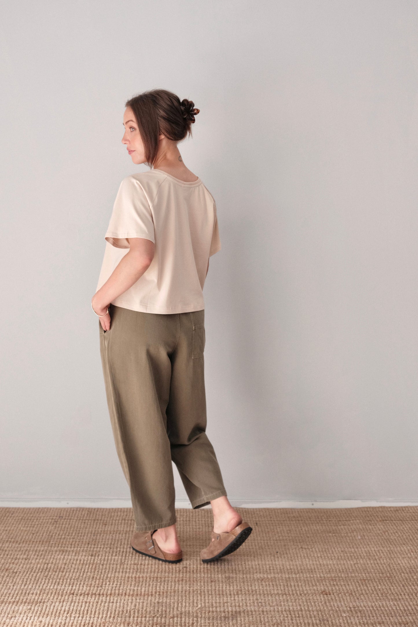 Naisten cropattu oversize t-paita