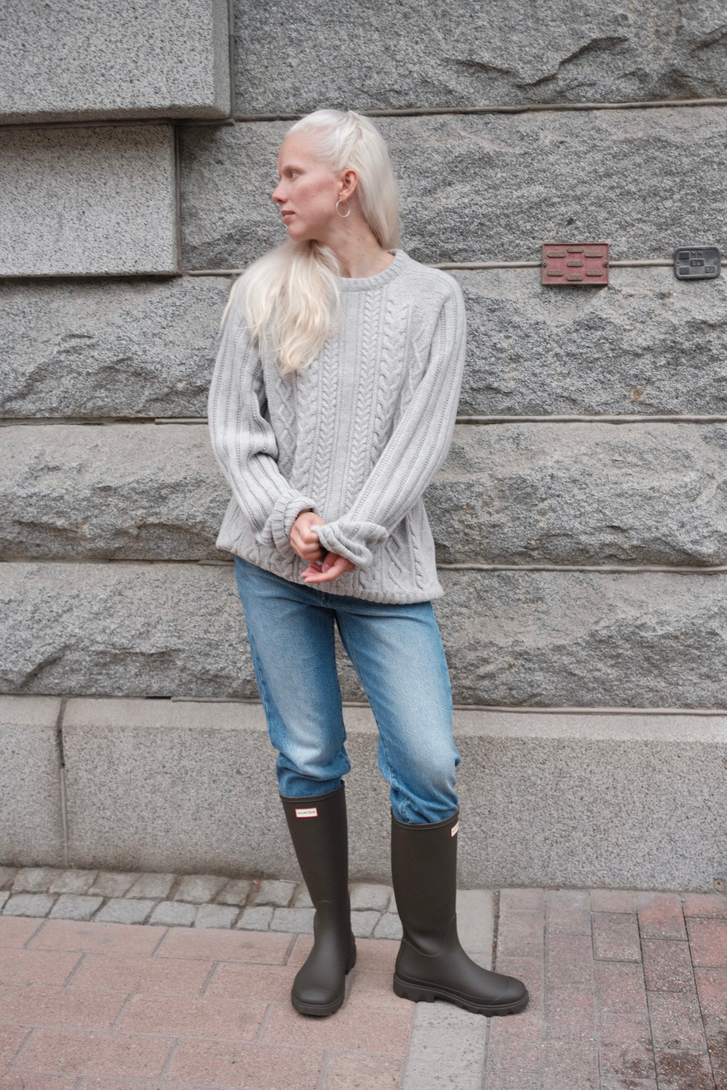 OUNCE garments Rope Sweater - grey melange