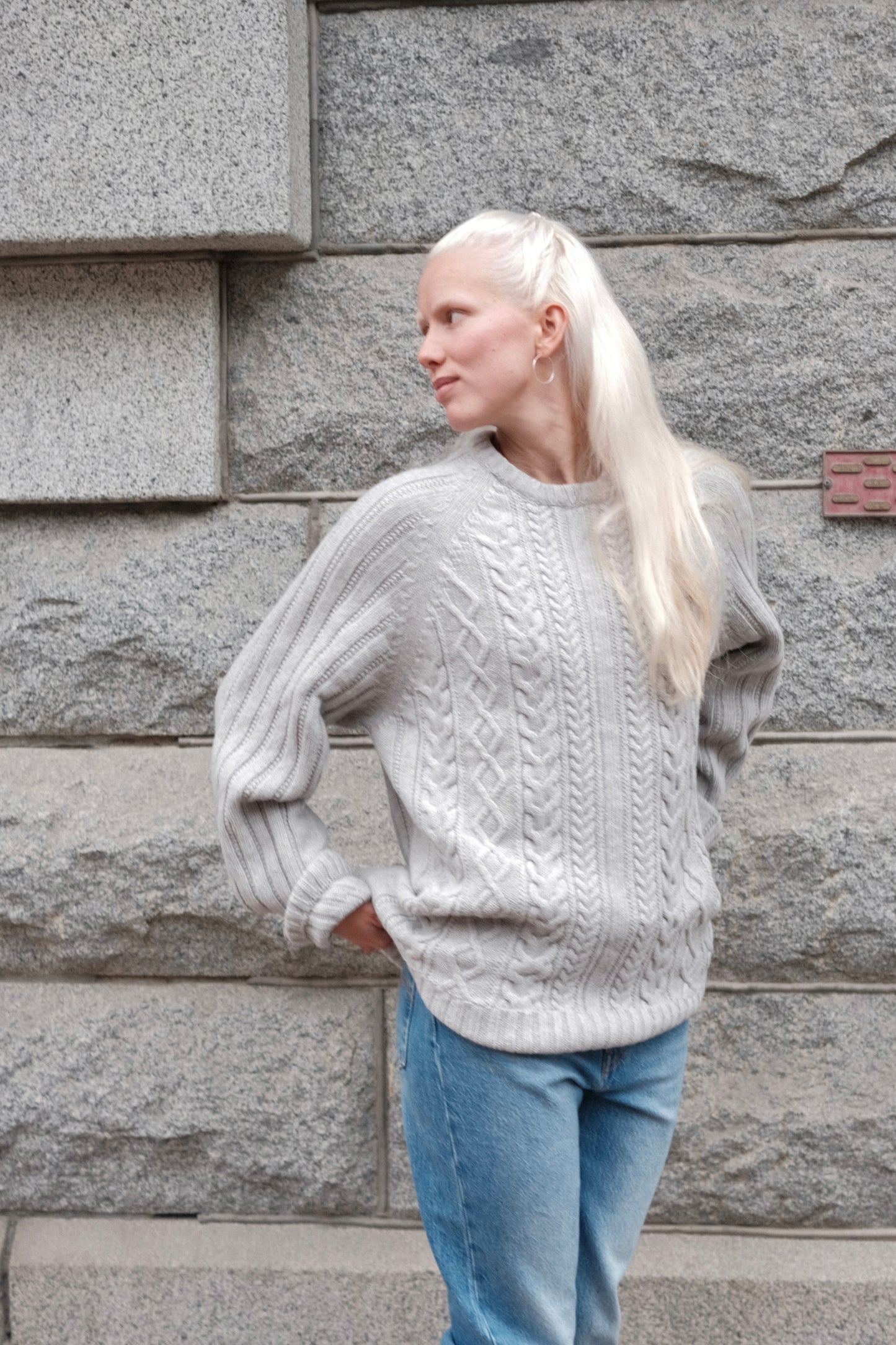 OUNCE garments Rope Sweater - grey melange