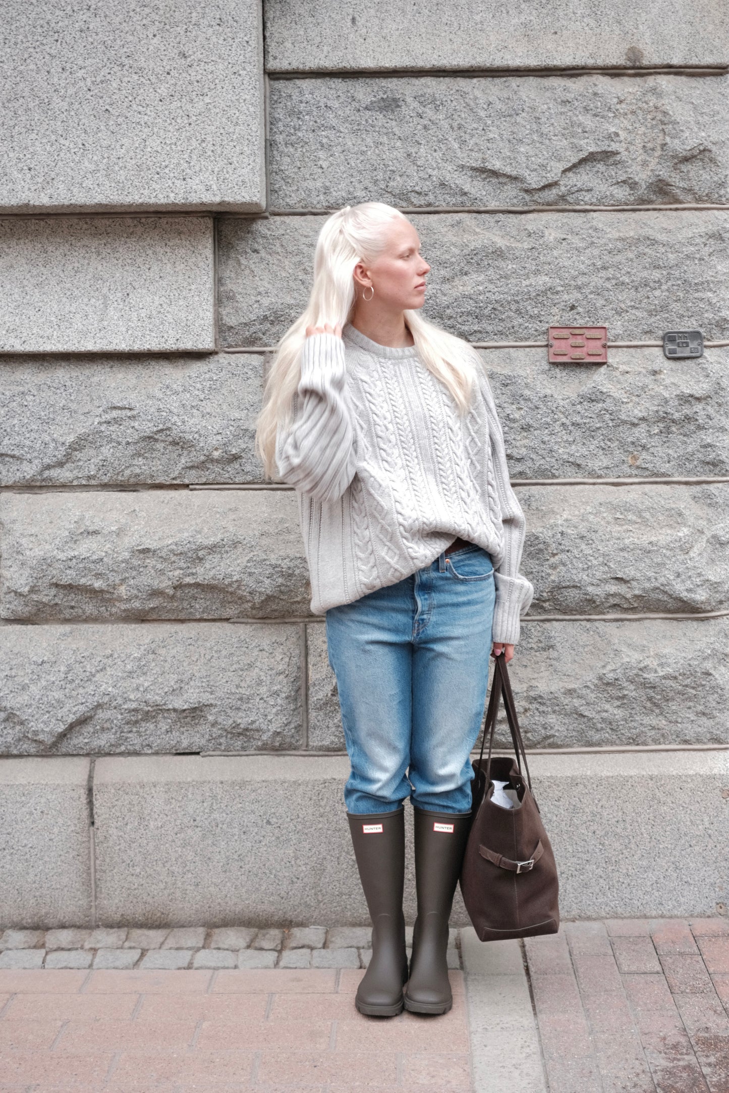 OUNCE garments Rope Sweater - grey melange