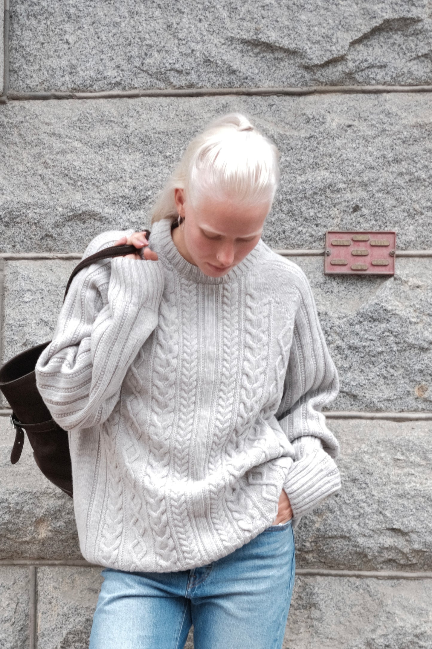 OUNCE garments Rope Sweater - grey melange