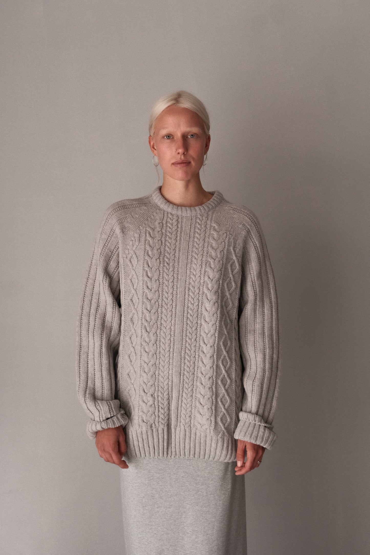 OUNCE garments Rope Sweater - grey melange