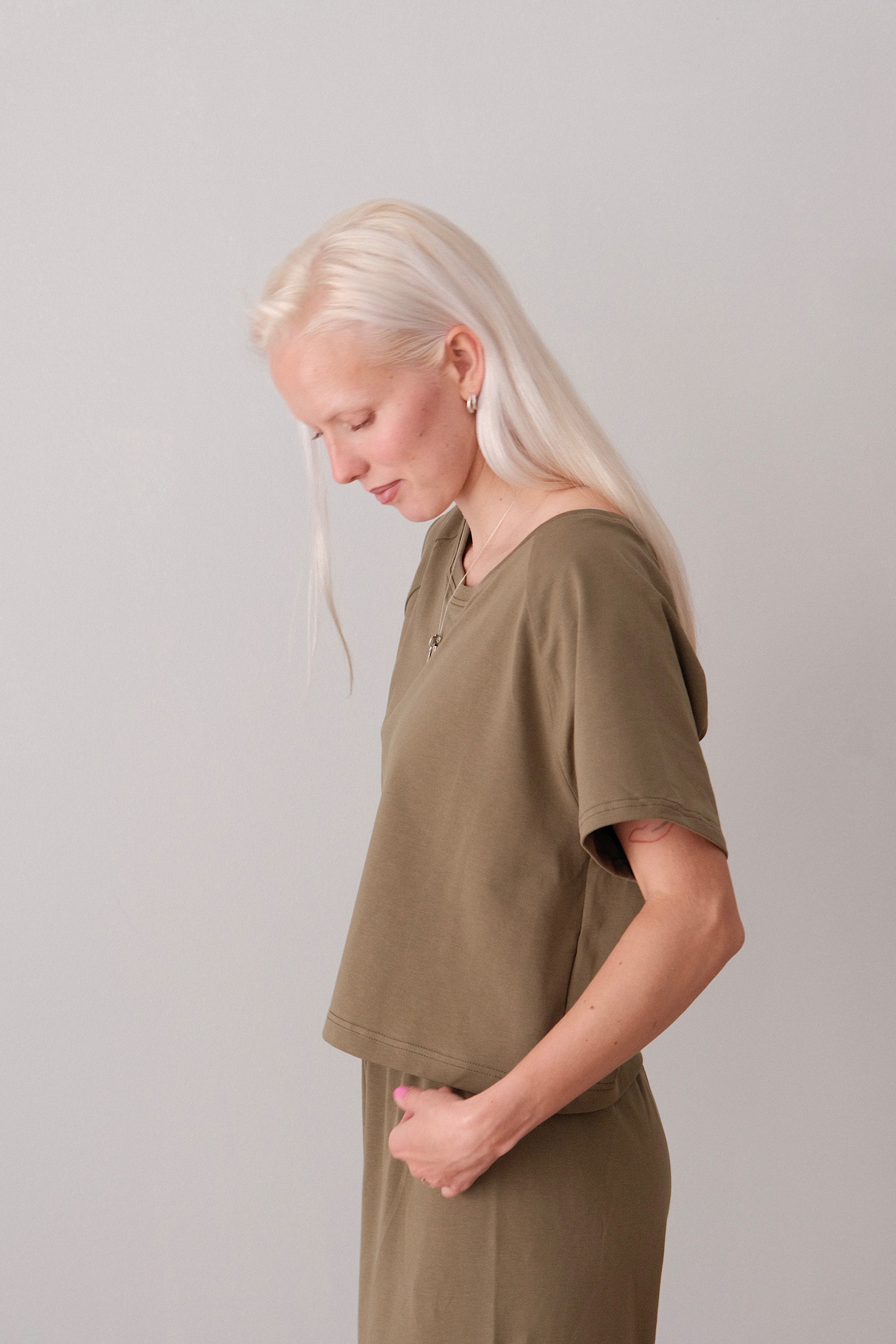 Naisten cropattu oversize t-paita