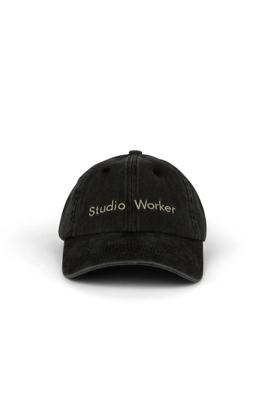 PICA PICA Studio Worker Dad Cap - washed black