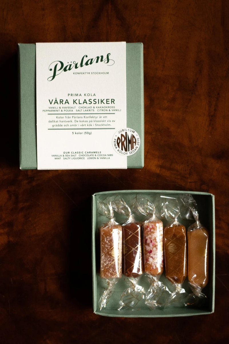 Pärlans Konfektyr Caramel box of 5 - our classics