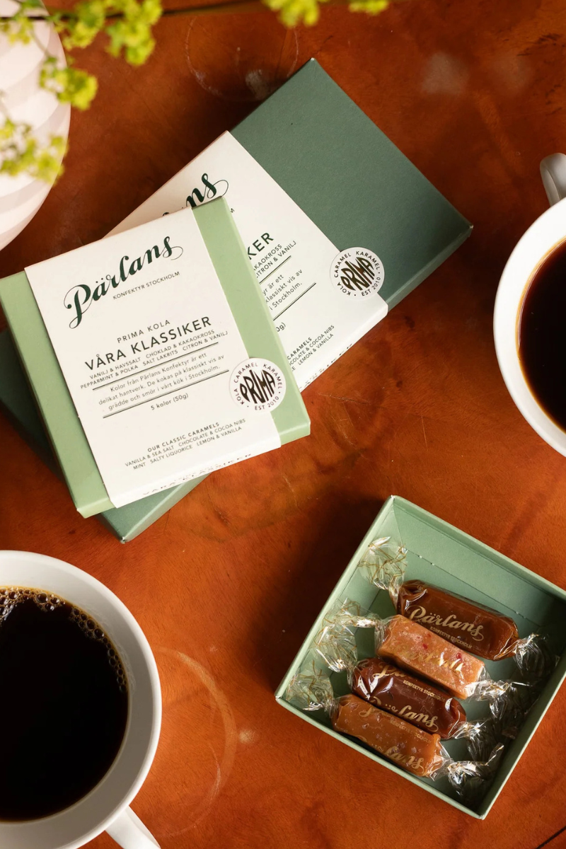 Pärlans Konfektyr Caramel box of 5 - our classics