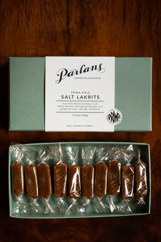 Pärlans Konfektyr Caramel box of 10 - salty liquorice