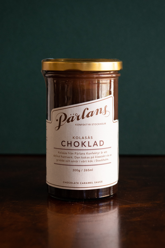 Pärlans Konfektyr Caramel sauce glass jar - chocolate