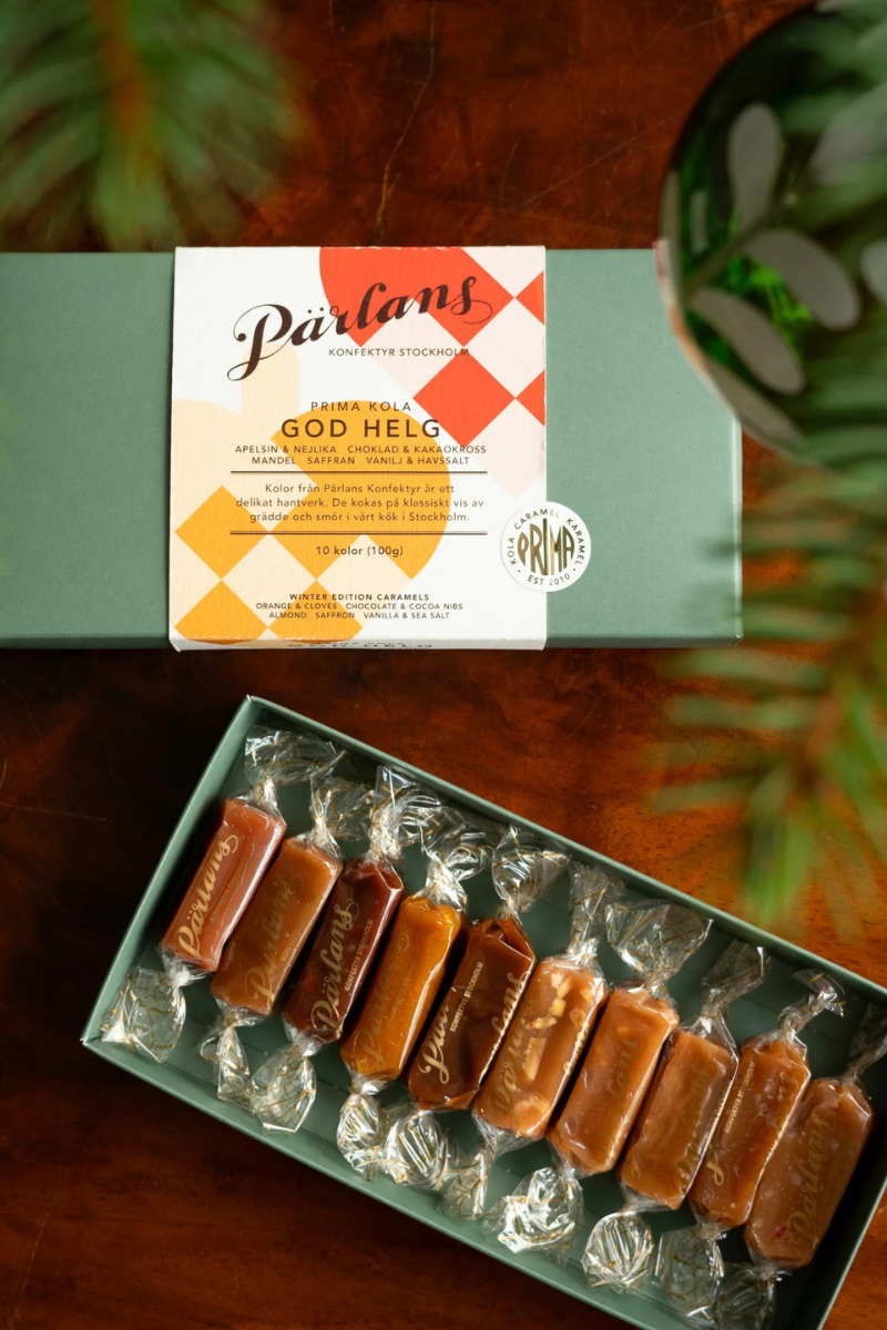 Pärlans Konfektyr Caramel box of 10 - god helg