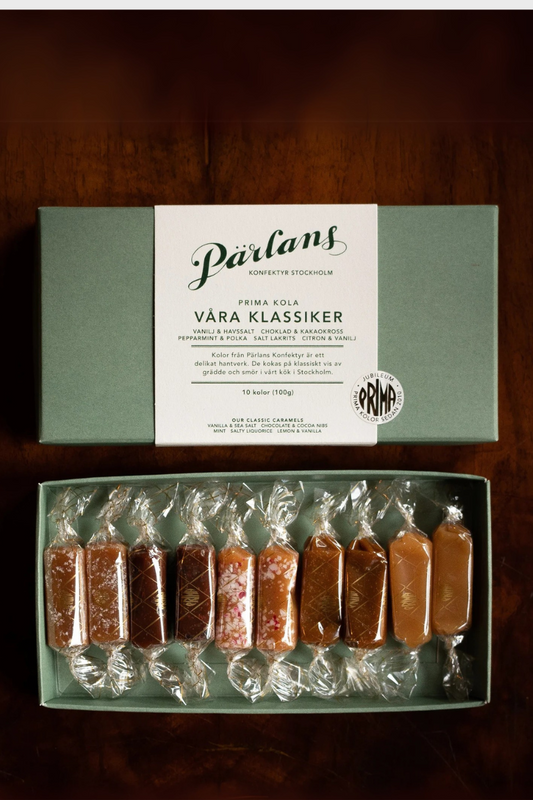 Pärlans Konfektyr Caramel box of 10 - våra klassiker (our classics)