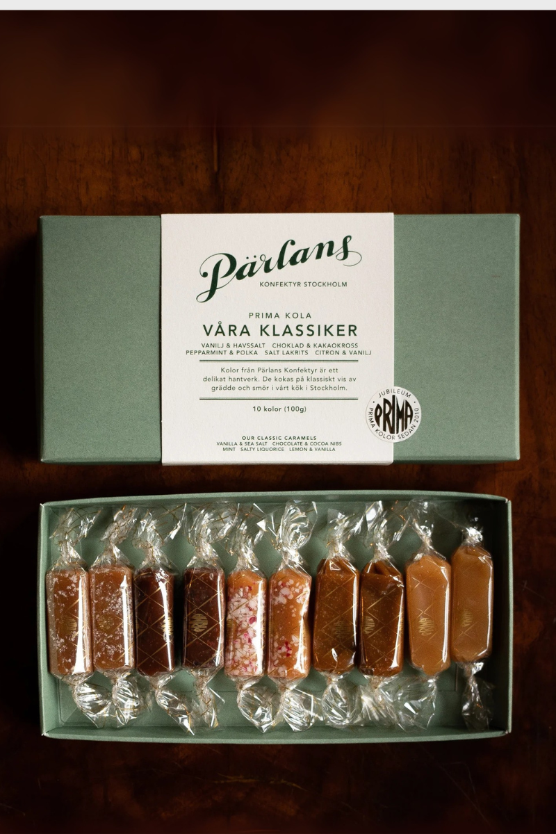 Pärlans Konfektyr Caramel box of 10 - våra klassiker