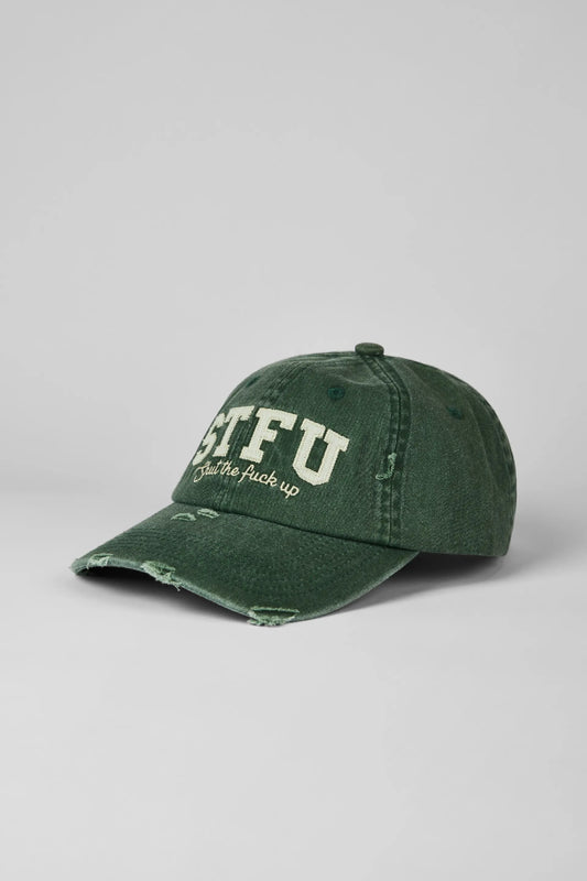 PICA PICA STFU Dad Cap - washed green