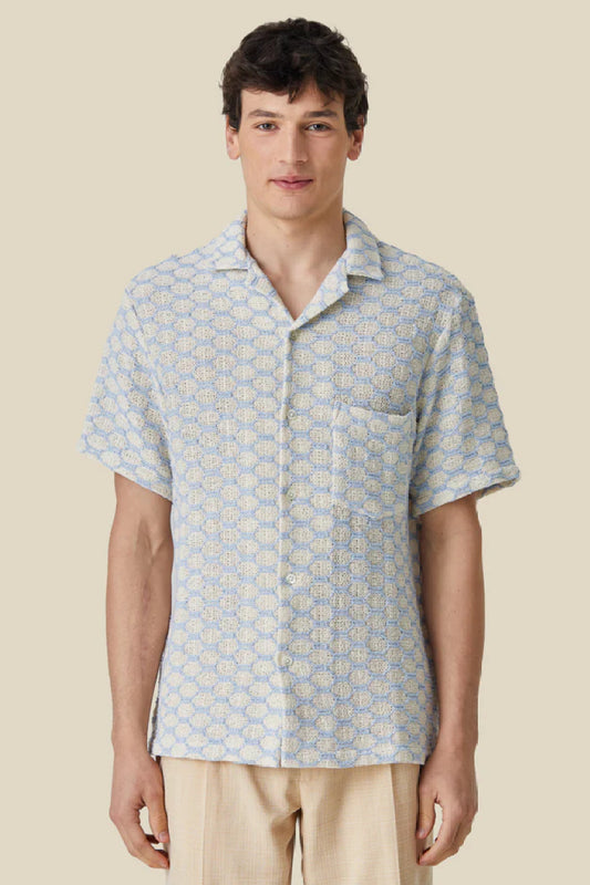 Portuguese Flannel Net shirt - blue