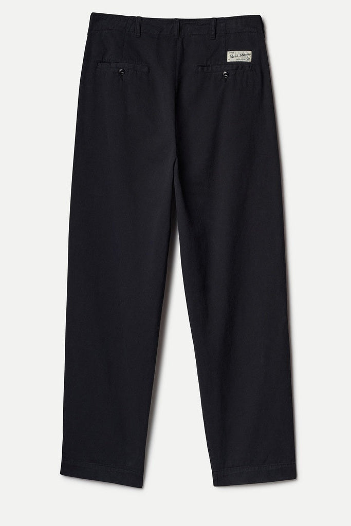 Merz b. Schwanen RIDER01T Pleated Twill Pants - deep black