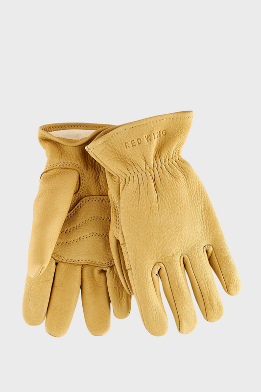 Red Wing lined buckskin leather glove - yellow