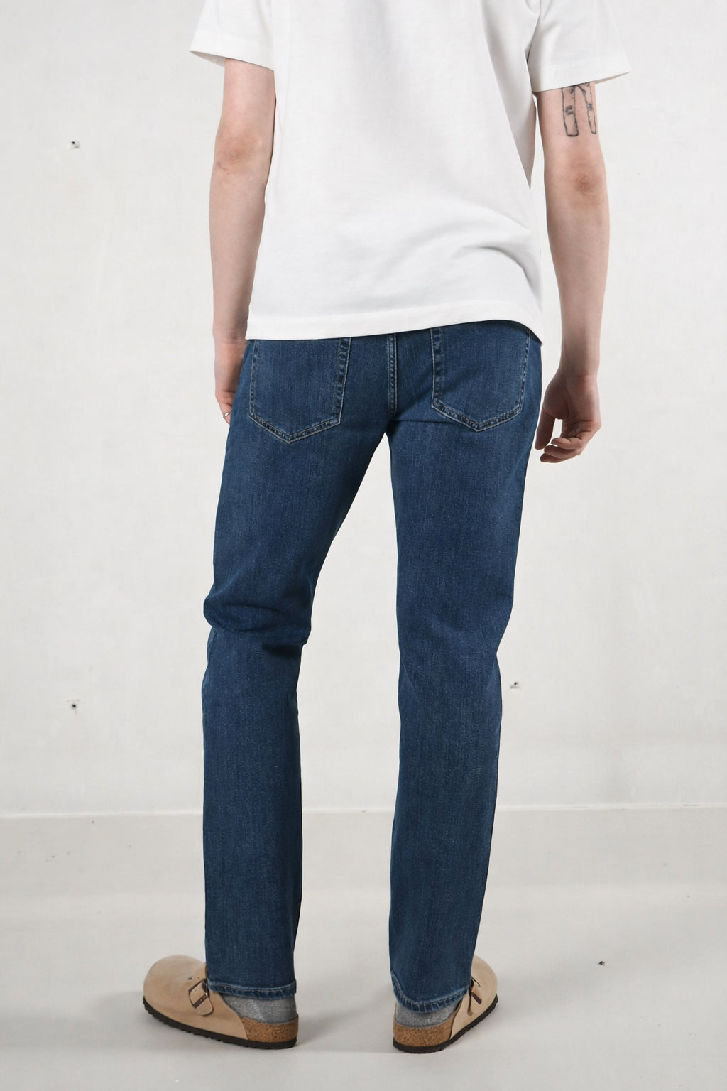 Saburo Jeans Slim Straight - mid stone