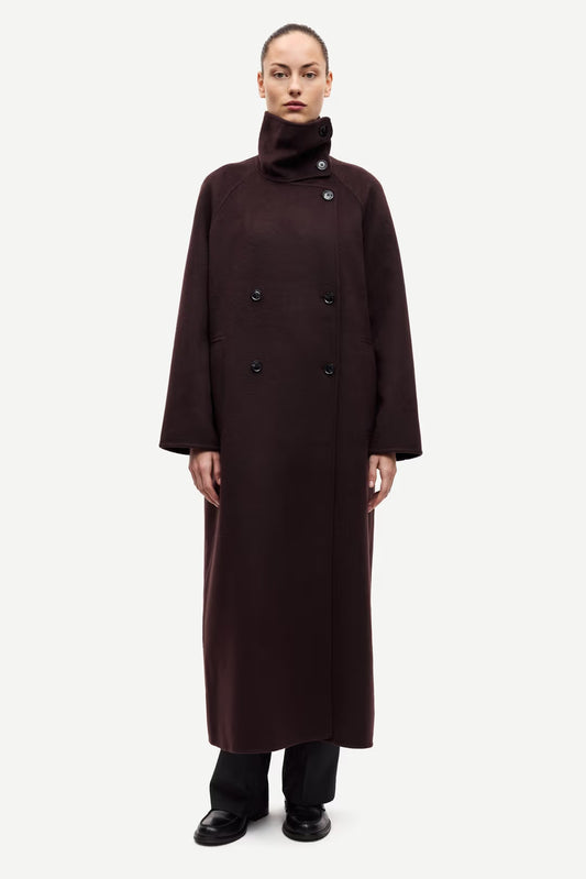 Samsøe Samsøe Sahanne Coat - black coffee