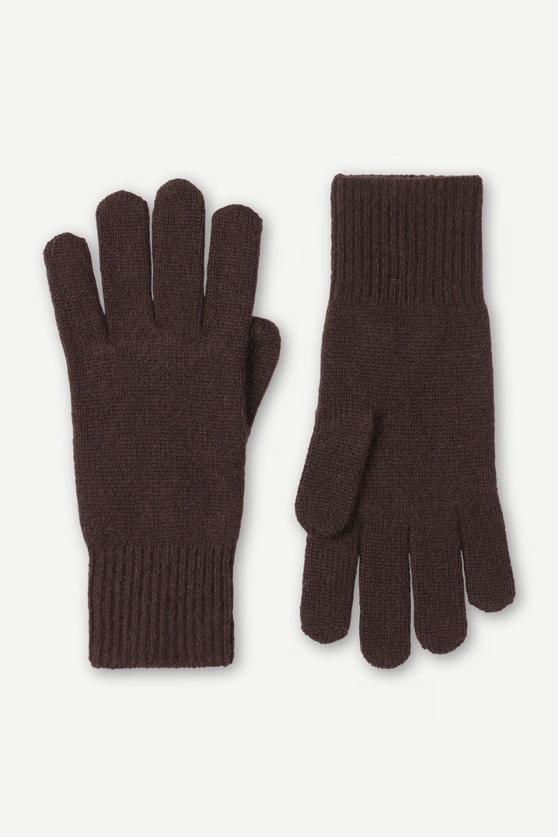 Samsøe Samsøe Sadaria gloves - black coffee