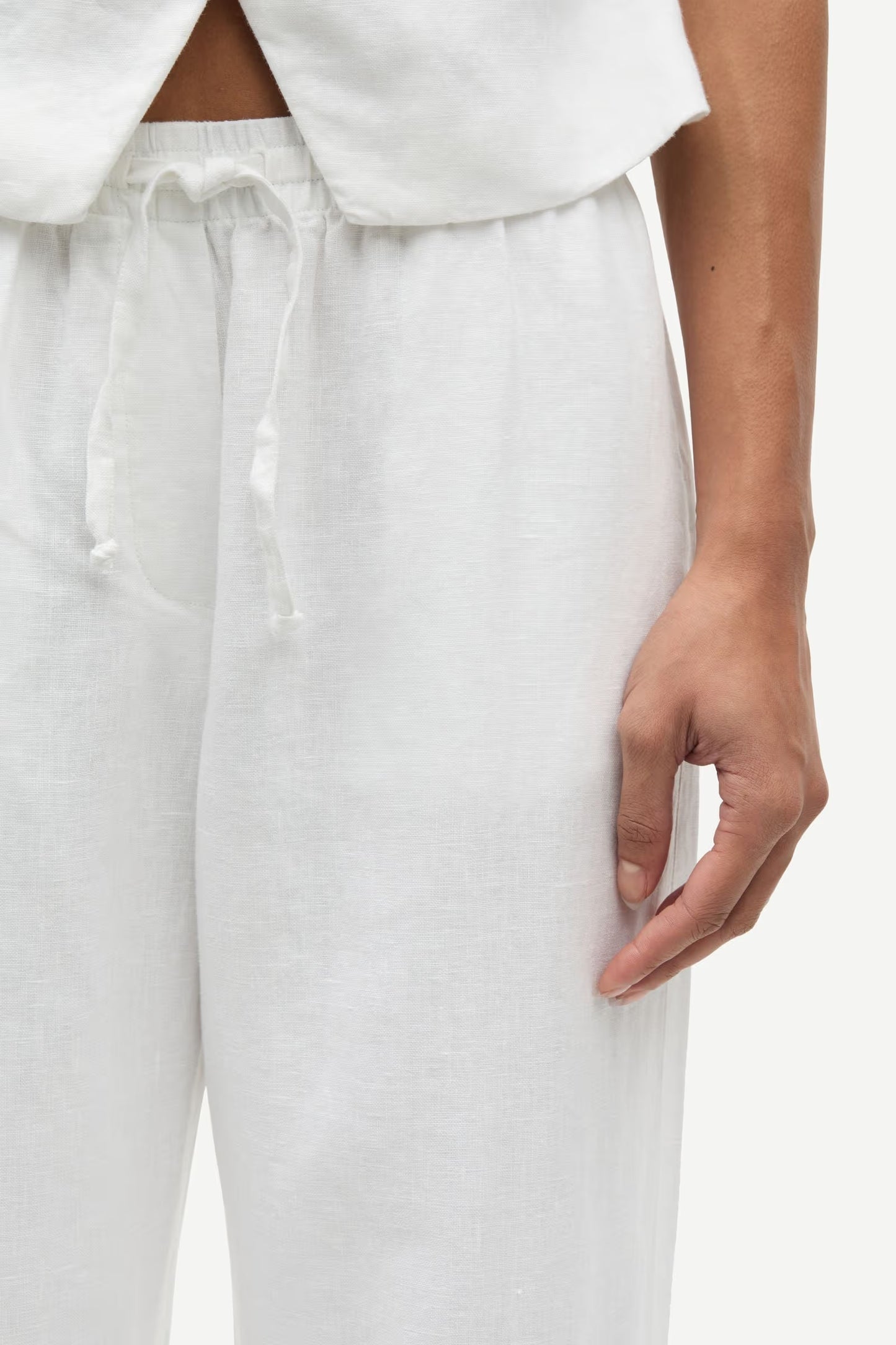 Samsøe Samsøe Sahoys string trousers - white