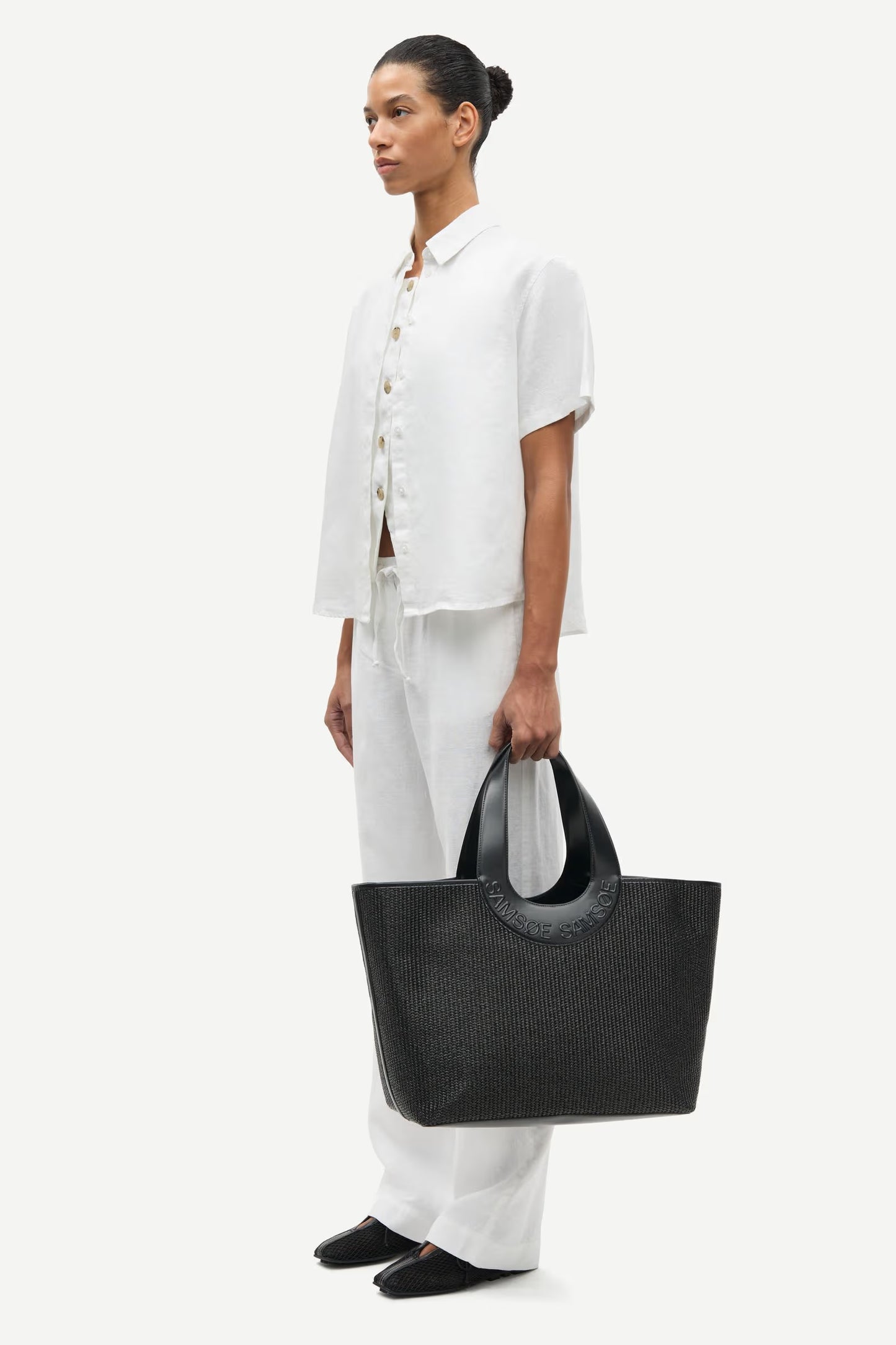 Samsøe Samsøe Sahoys string trousers - white